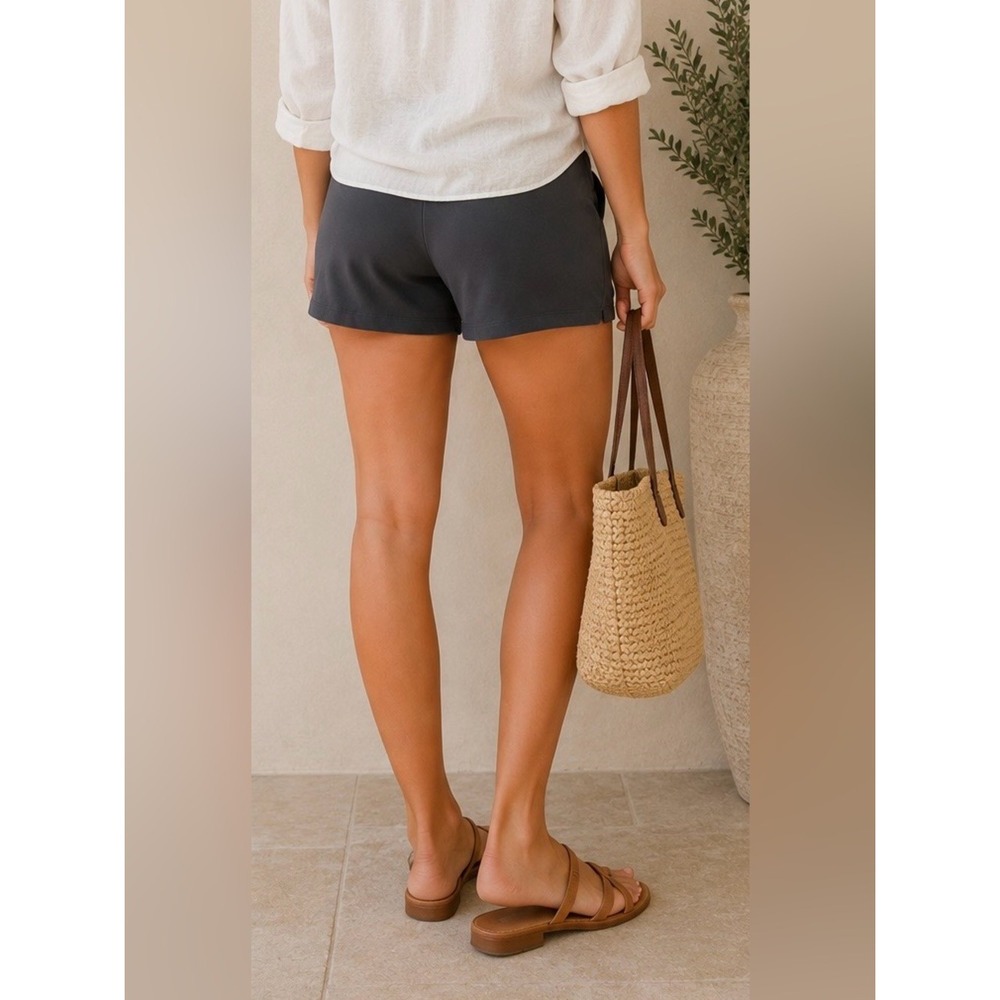 NWT Lazypants Shorts Womens S Gray Lounge Casual Elastic Waist Pockets Relaxed - Picture 2 of 11